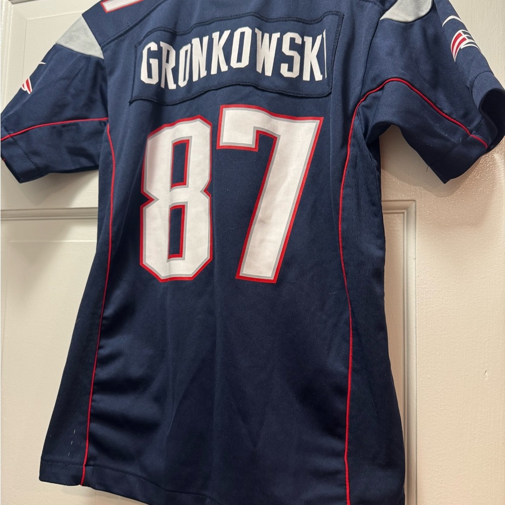 Nike Navy Gronkowski Jersey with Red and White Accents